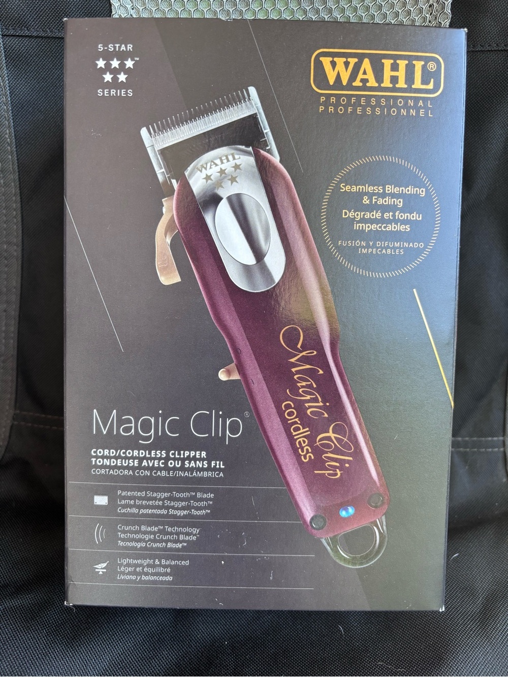 Wahl Magic Clip Cordless Clipper - Burgundy and Silver